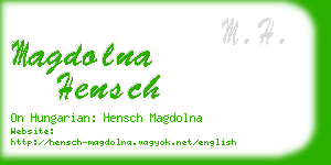 magdolna hensch business card